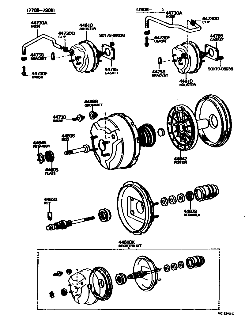 4703 — BRAKE BOOSTER & VACUUM TUBE