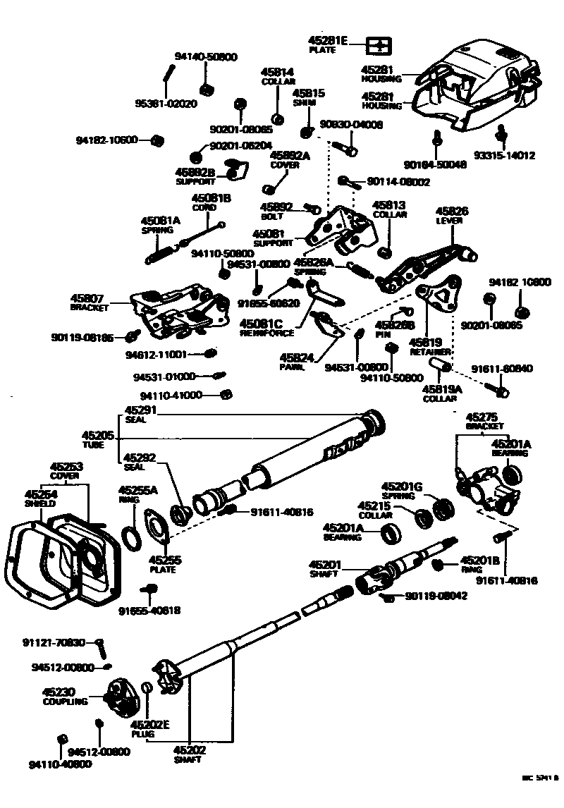 4501 — STEERING COLUMN & SHAFT