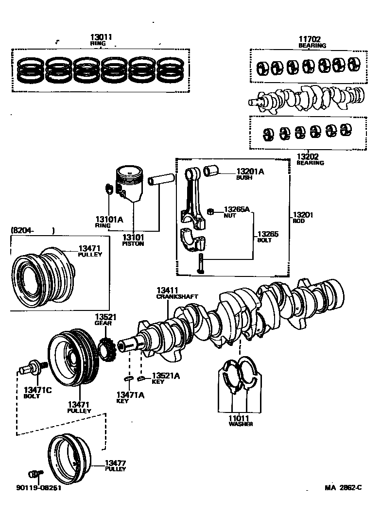 1301 — CRANKSHAFT & PISTON