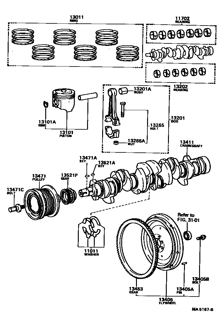 1301 — CRANKSHAFT & PISTON
