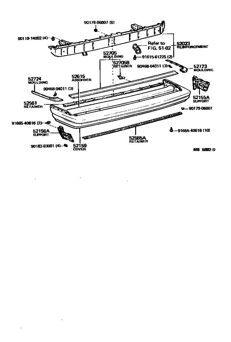 5202 — REAR BUMPER & BUMPER STAY