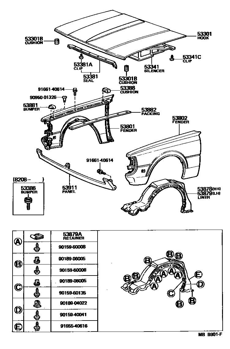 5302 — HOOD & FRONT FENDER