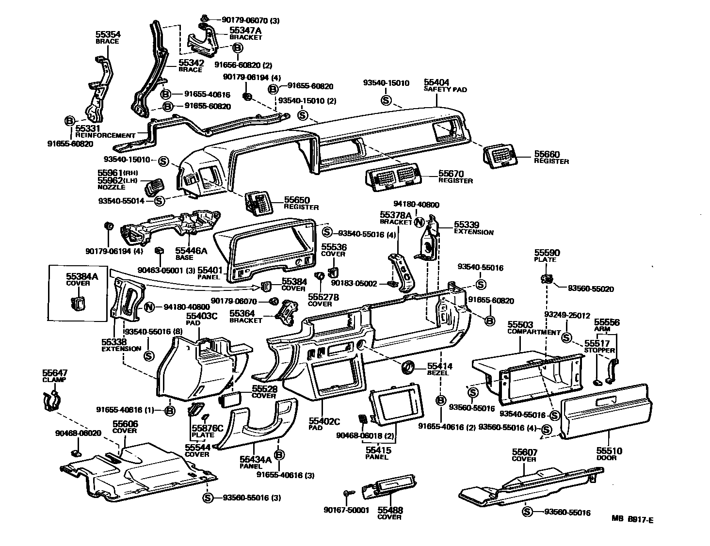 5501 — INSTRUMENT PANEL & GLOVE COMPARTMENT