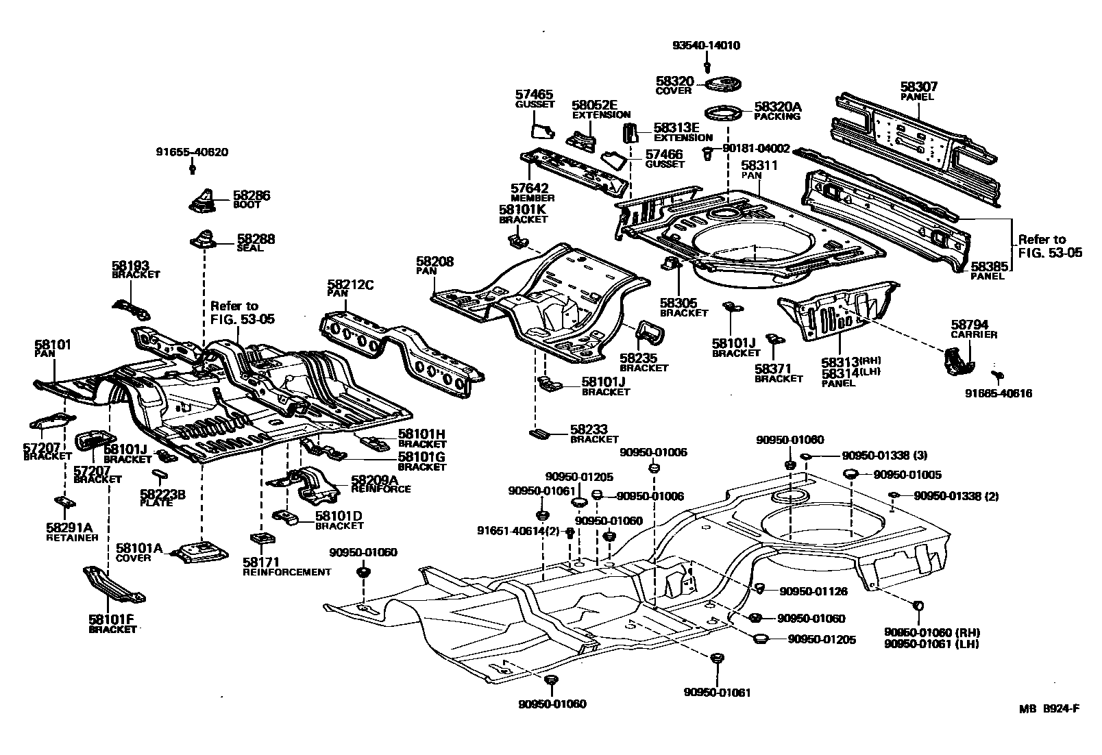 5801 — FLOOR PAN & LOWER BACK PANEL
