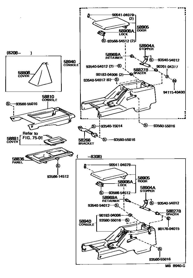 5806 — CONSOLE BOX & BRACKET