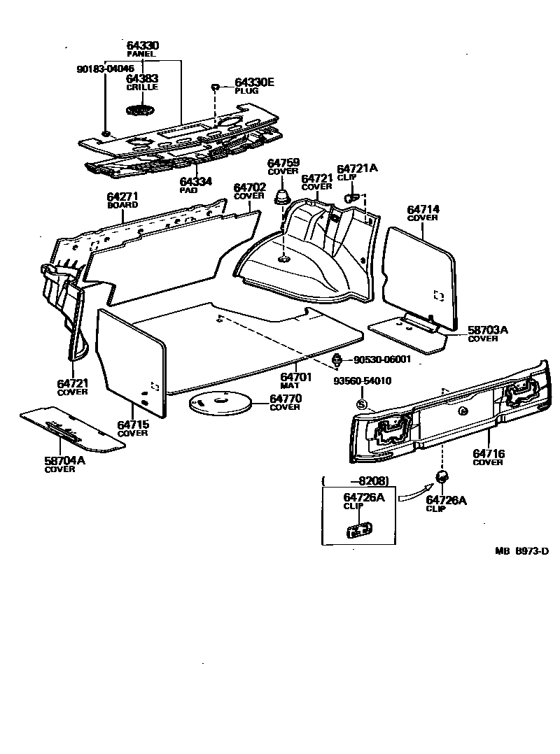 6403 — PACKAGE TRAY PANEL & LUGGAGE COMPARTMENT MAT