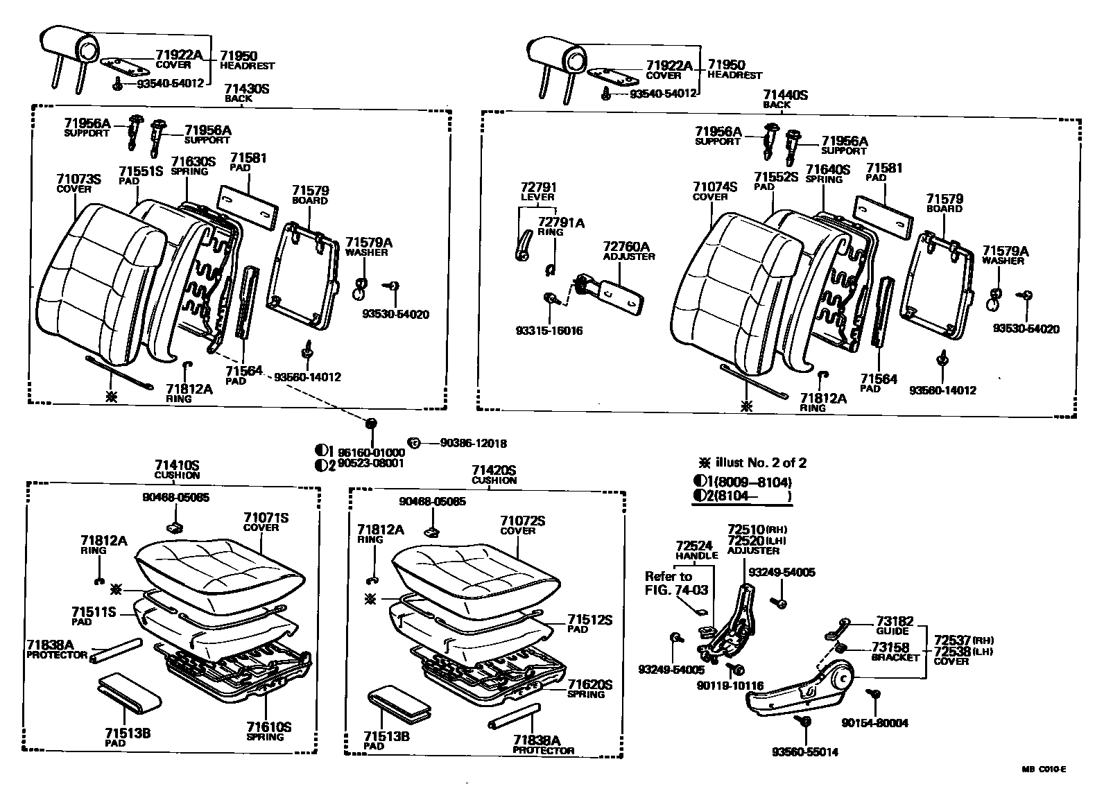 7101 — FRONT SEAT & SEAT TRACK