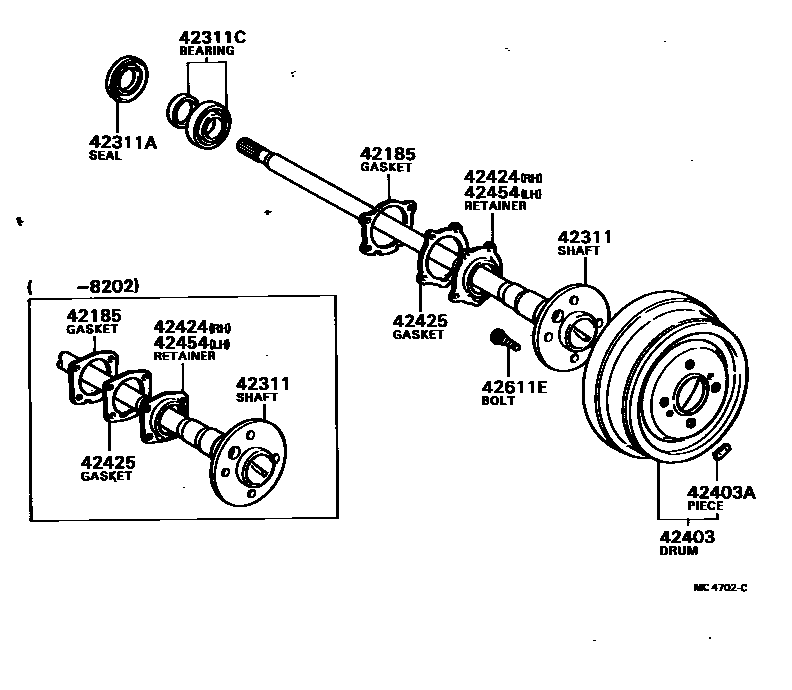 4102 — REAR AXLE SHAFT & HUB