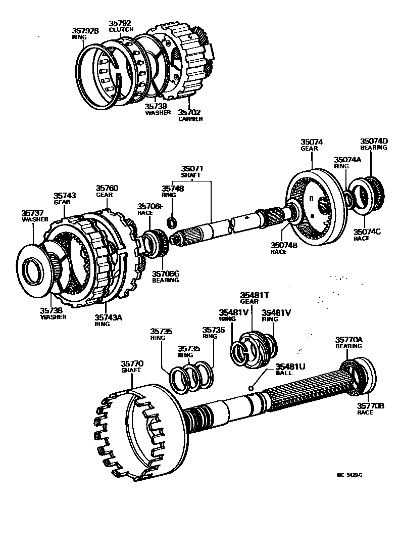 3510 — PLANETARY GEAR, REVERSE PISTON & COUNTER GEAR(ATM)