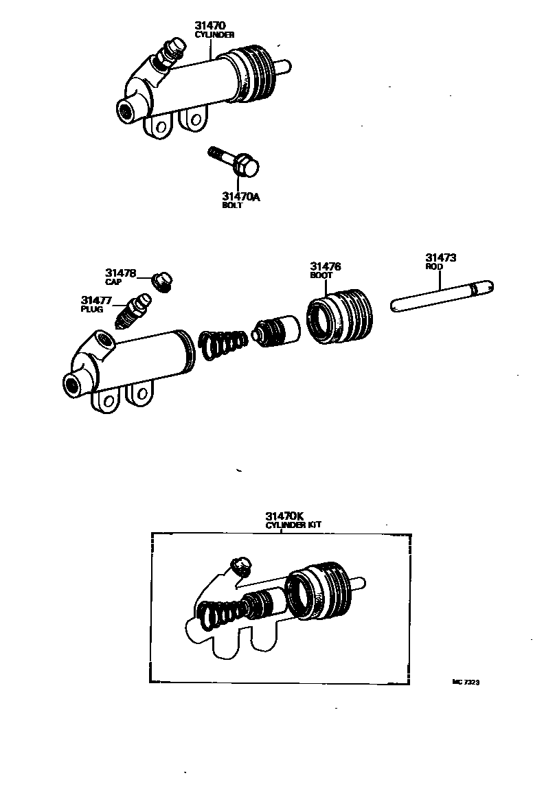 3105 — CLUTCH RELEASE CYLINDER