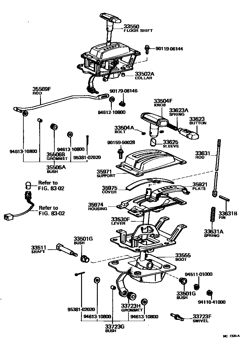 3312 — SHIFT LEVER & RETAINER