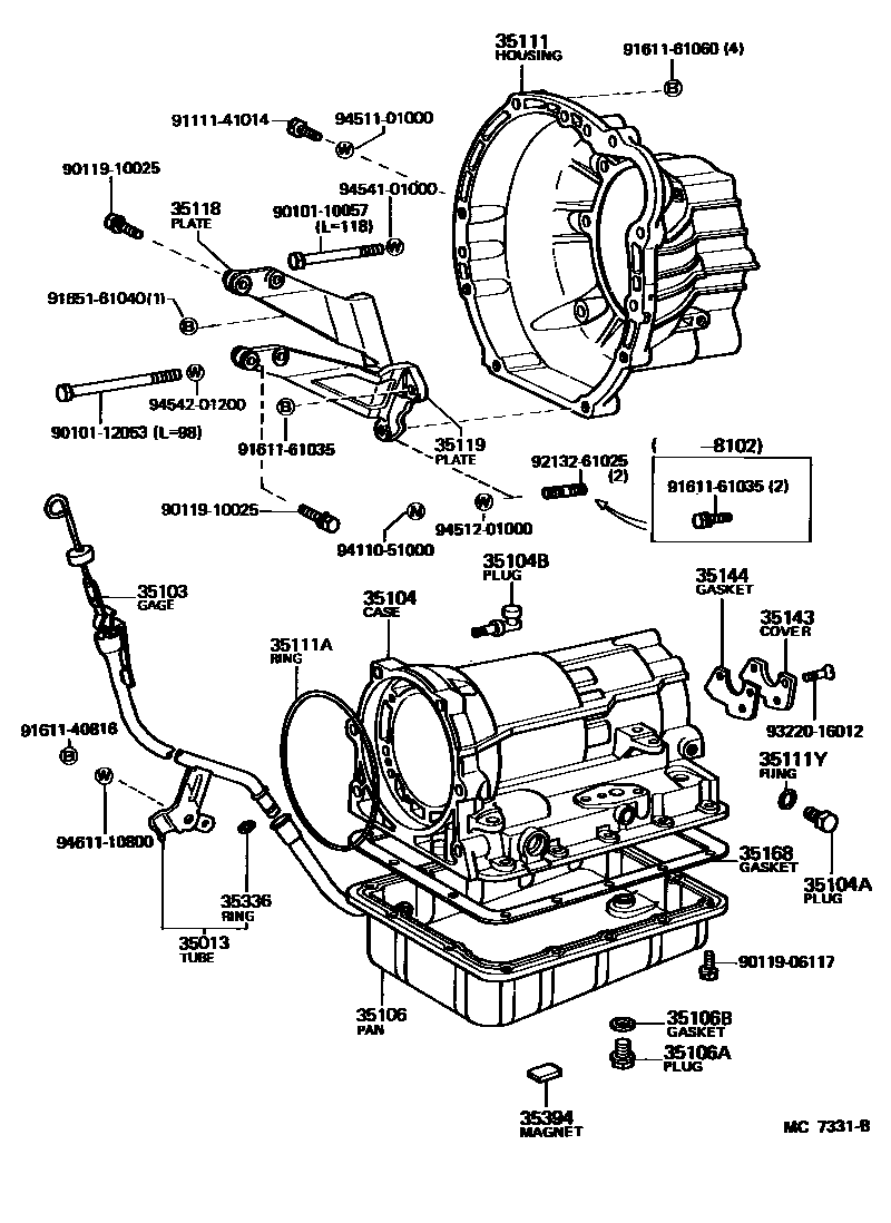3503 — TRANSMISSION CASE & OIL PAN (ATM)