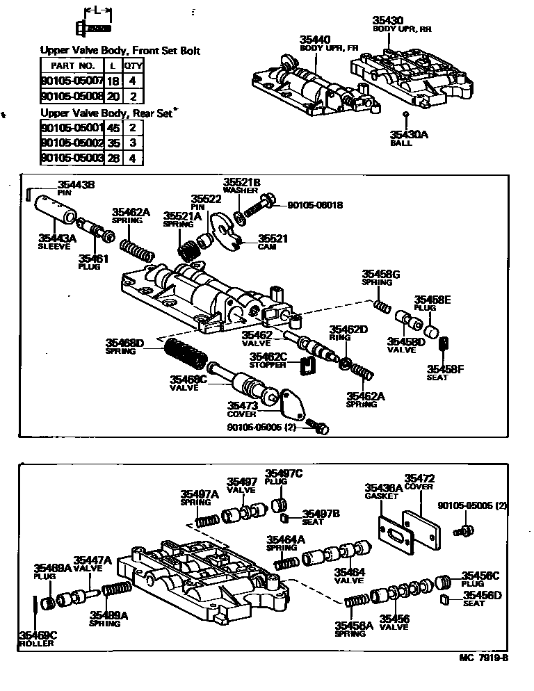 3512 — VALVE BODY & OIL STRAINER (ATM)