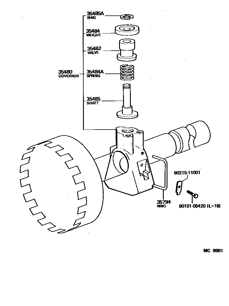 3511 — REAR OIL PUMP & GOVERNOR (ATM)