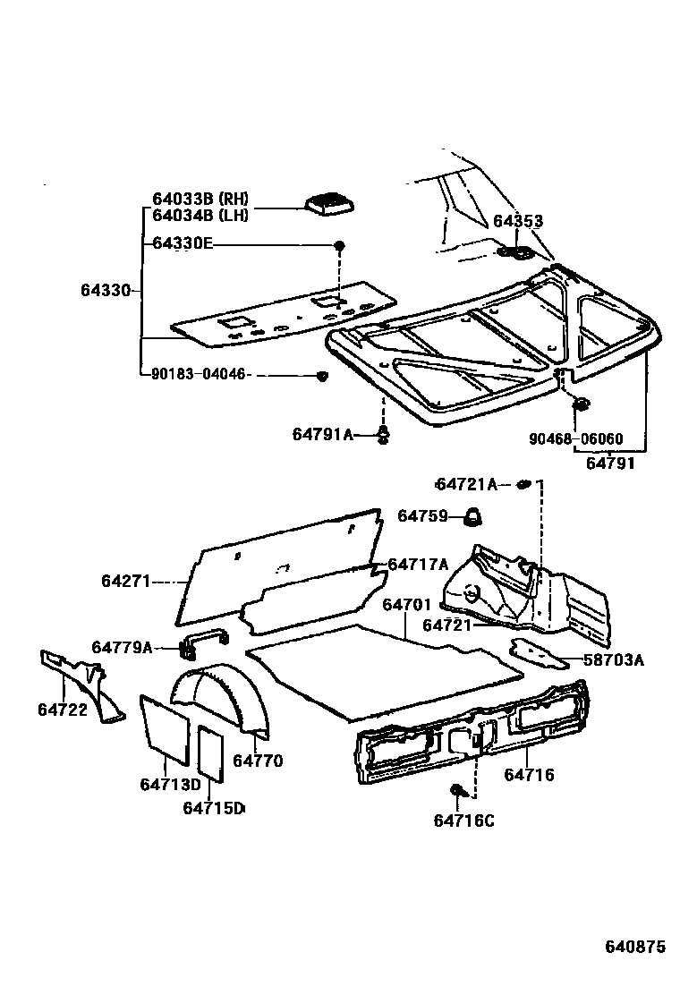 6403 — PACKAGE TRAY PANEL & LUGGAGE COMPARTMENT MAT
