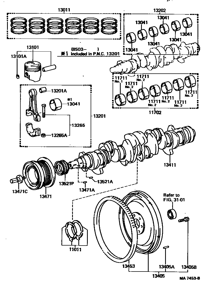 1301 — CRANKSHAFT & PISTON