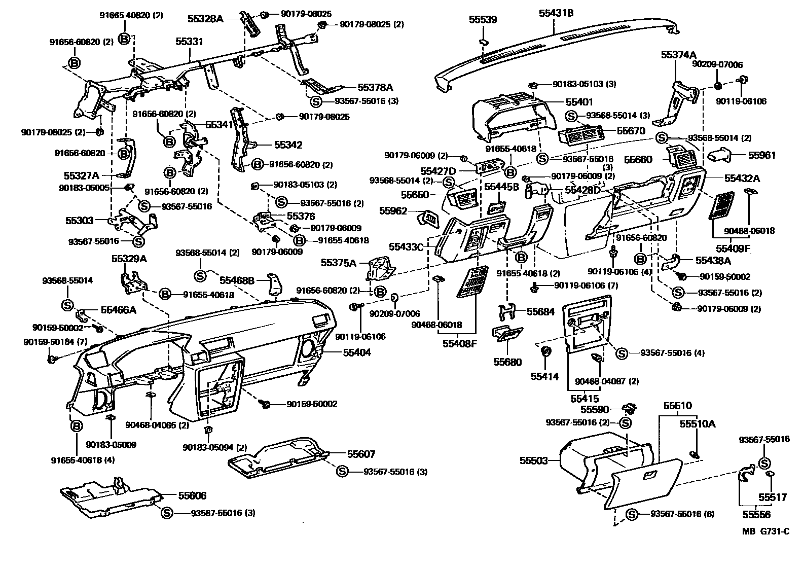 5501 — INSTRUMENT PANEL & GLOVE COMPARTMENT