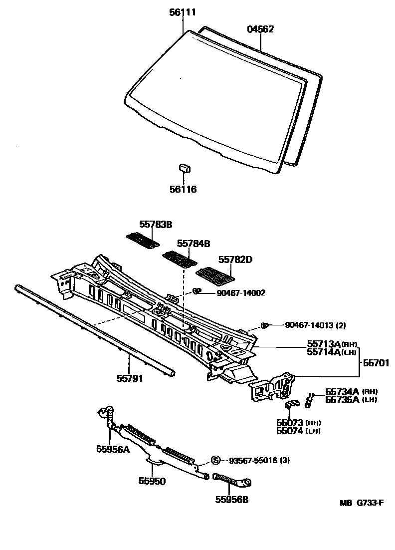 5503 — COWL PANEL & WINDSHIELD GLASS