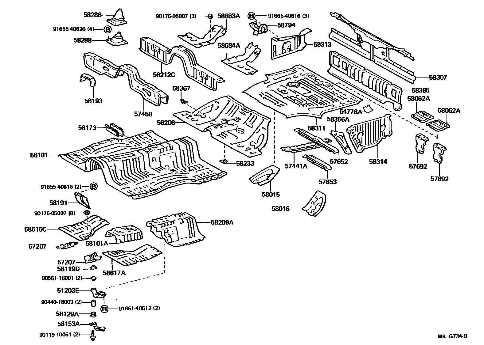 5801 — FLOOR PAN & LOWER BACK PANEL