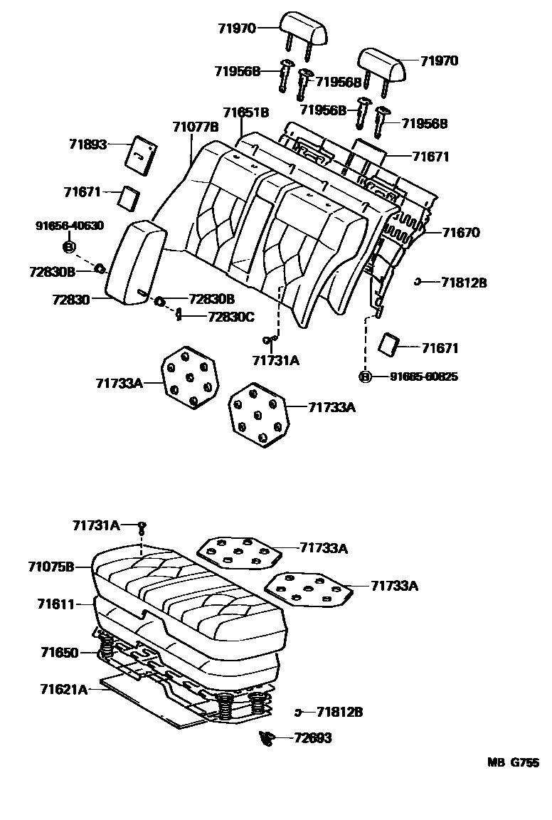 7102 — REAR SEAT & SEAT TRACK