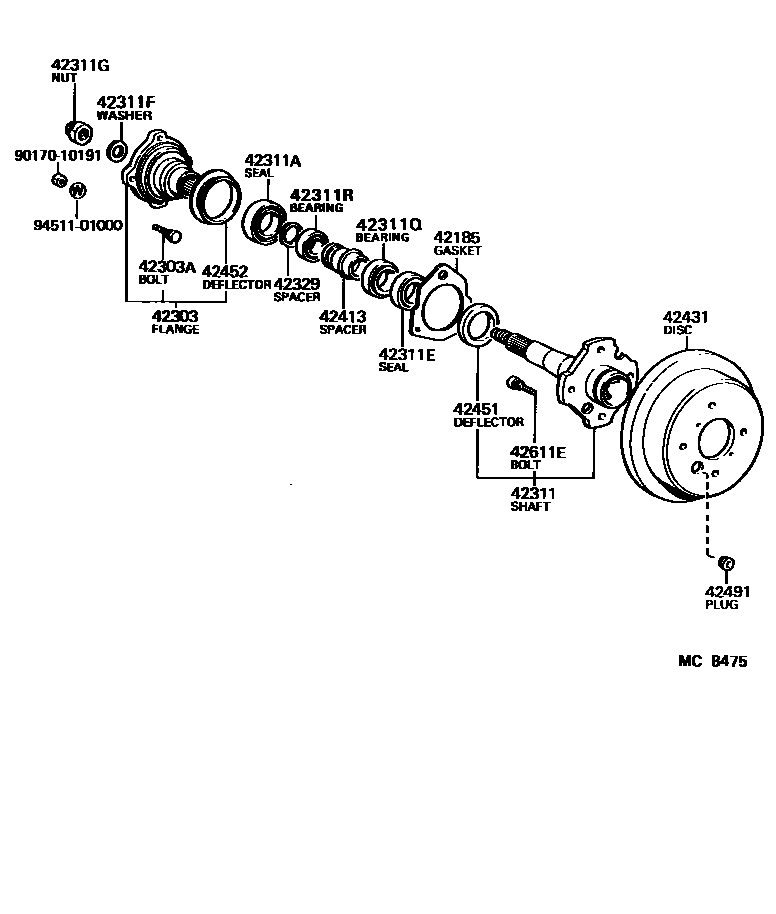 4102 — REAR AXLE SHAFT & HUB