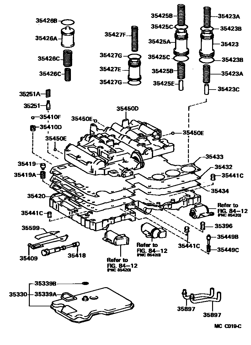 3512 — VALVE BODY & OIL STRAINER (ATM)