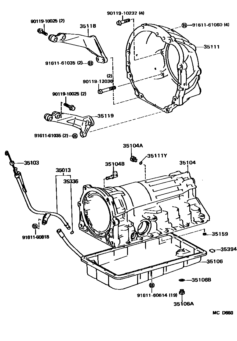 3503 — TRANSMISSION CASE & OIL PAN (ATM)