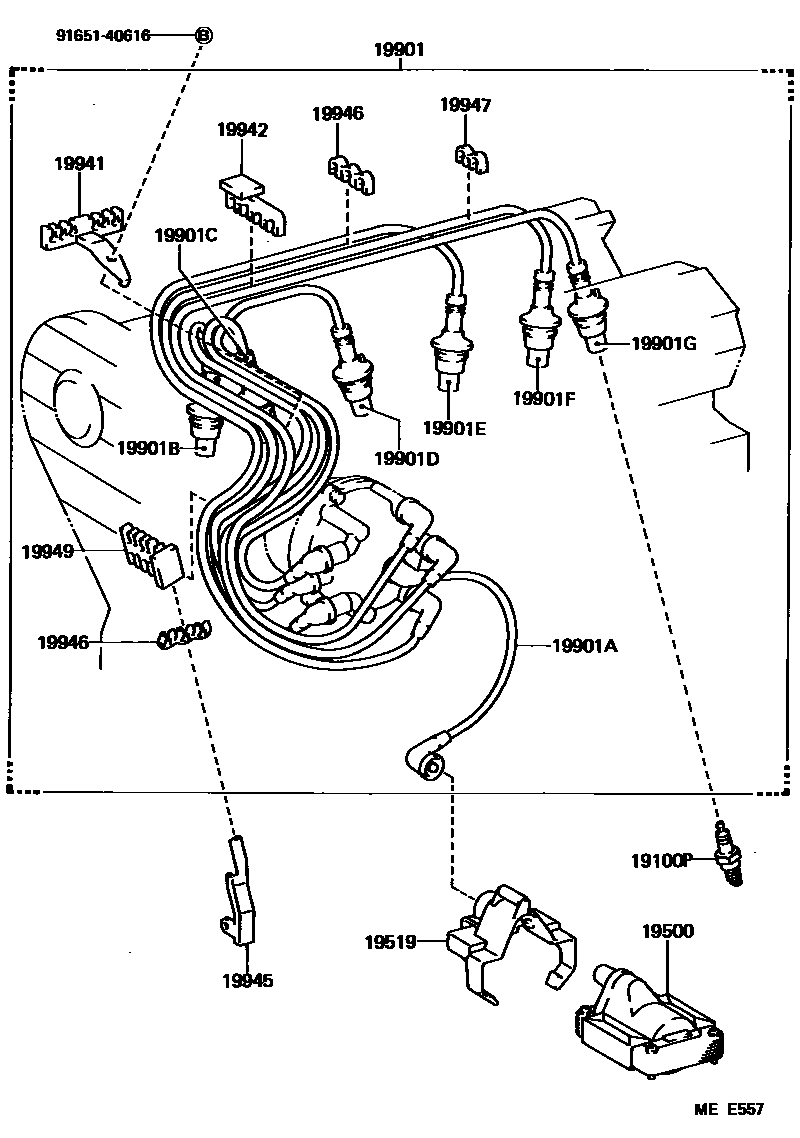1901 — IGNITION COIL & SPARK PLUG / GLOW PLUG