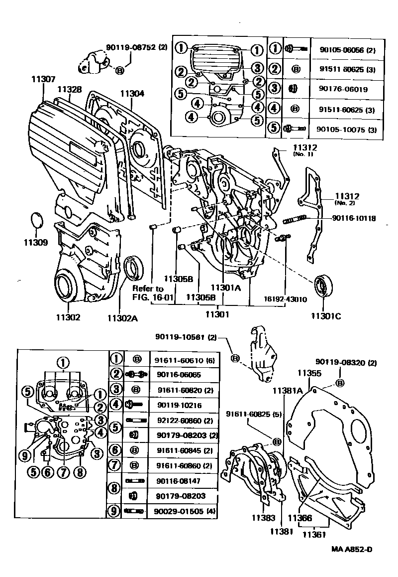 1106 — TIMING GEAR COVER & REAR END PLATE