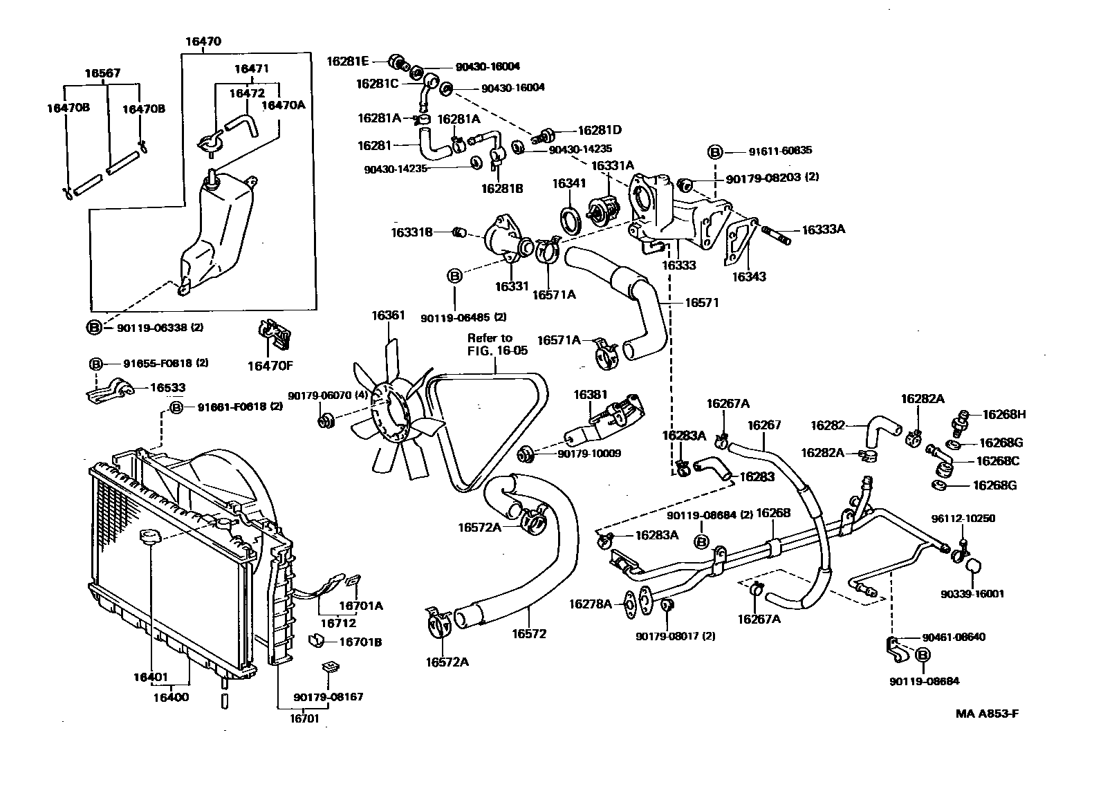 1603 — RADIATOR & WATER OUTLET