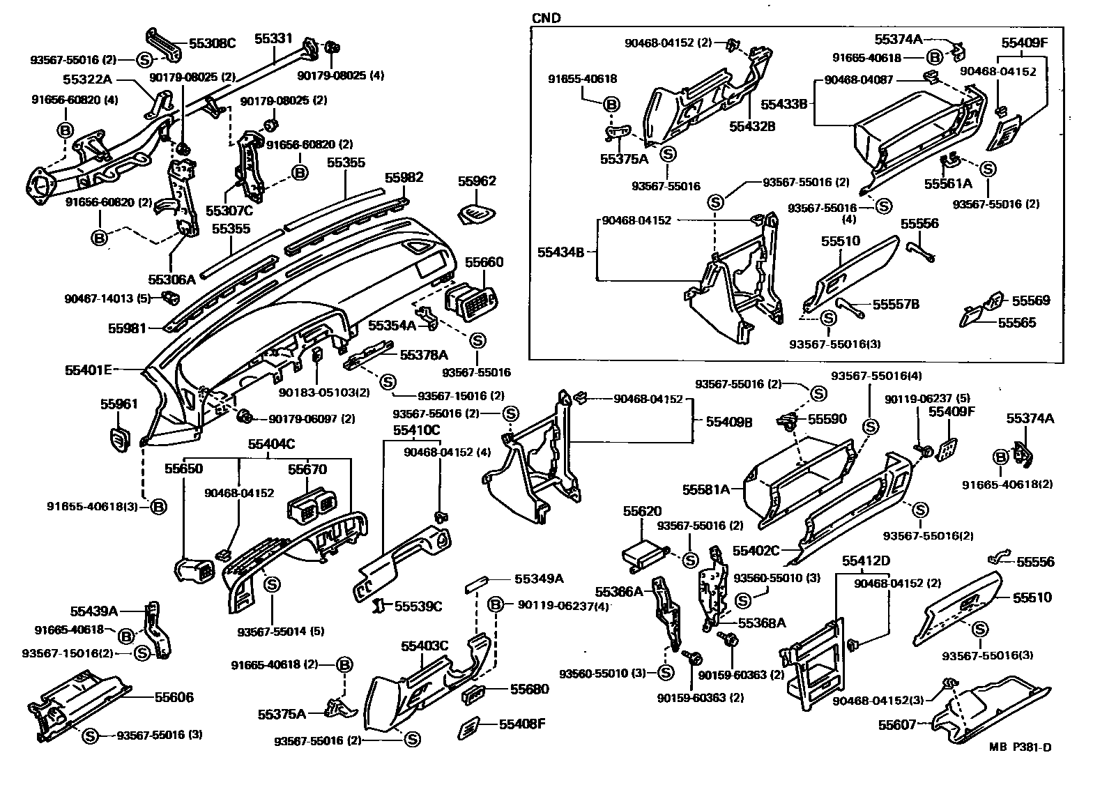 5501 — INSTRUMENT PANEL & GLOVE COMPARTMENT