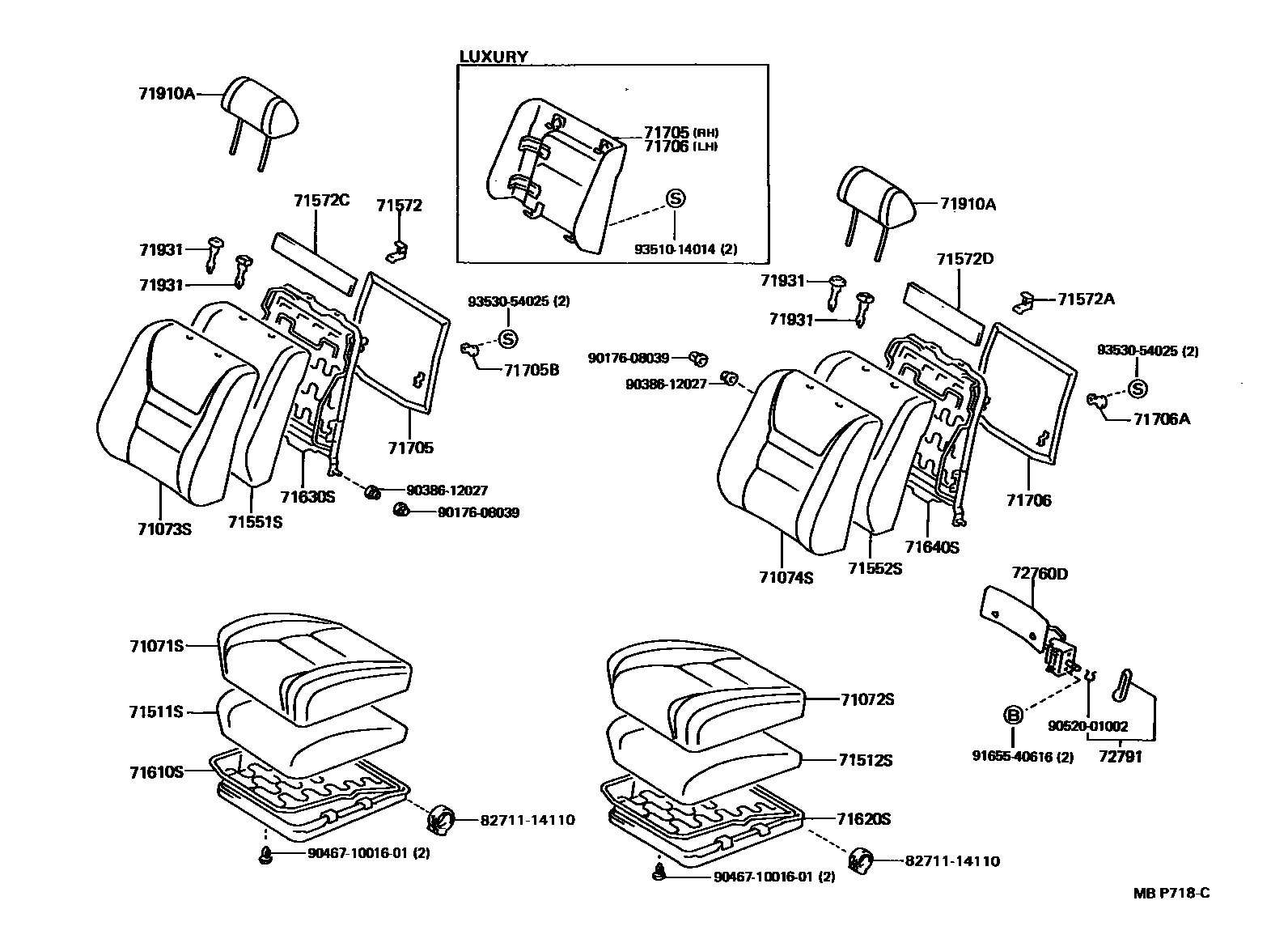 7101 — FRONT SEAT & SEAT TRACK