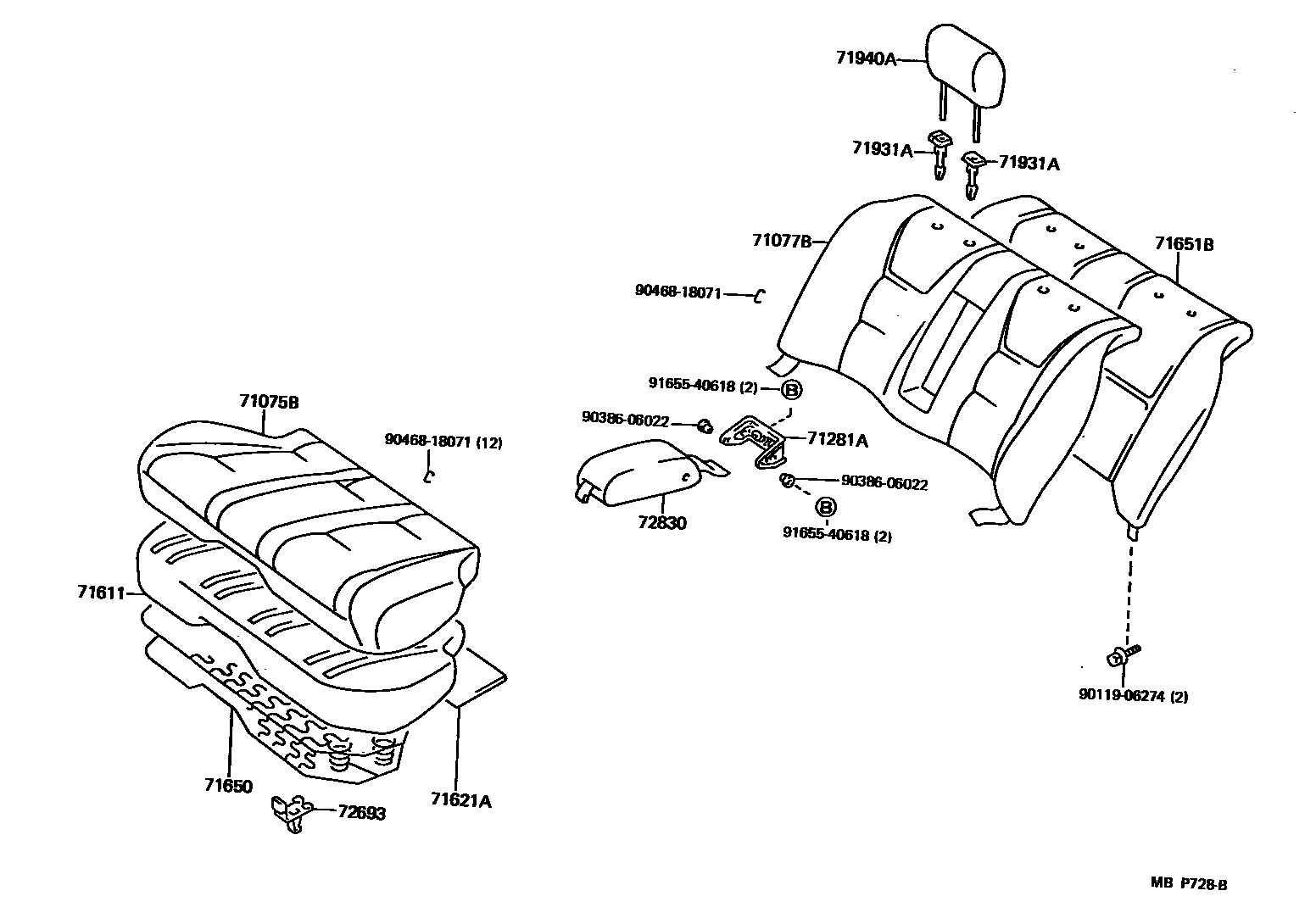 7102 — REAR SEAT & SEAT TRACK