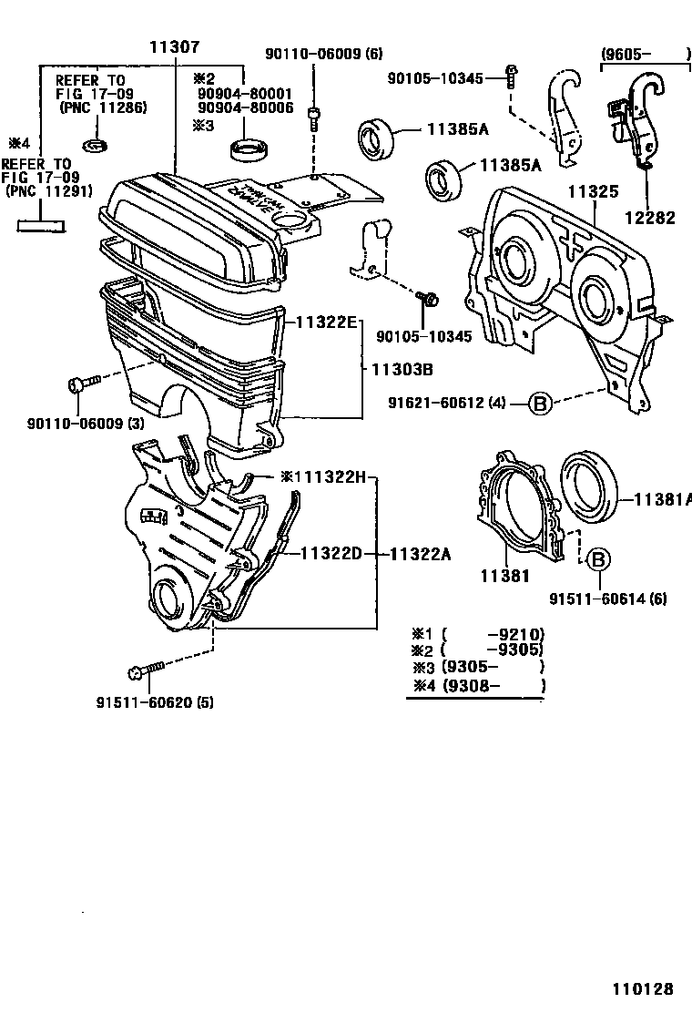 1106 — TIMING GEAR COVER & REAR END PLATE