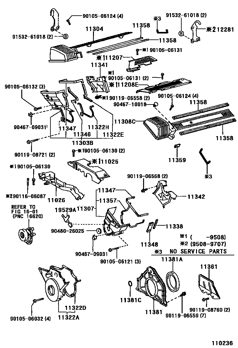 1106 — TIMING GEAR COVER & REAR END PLATE