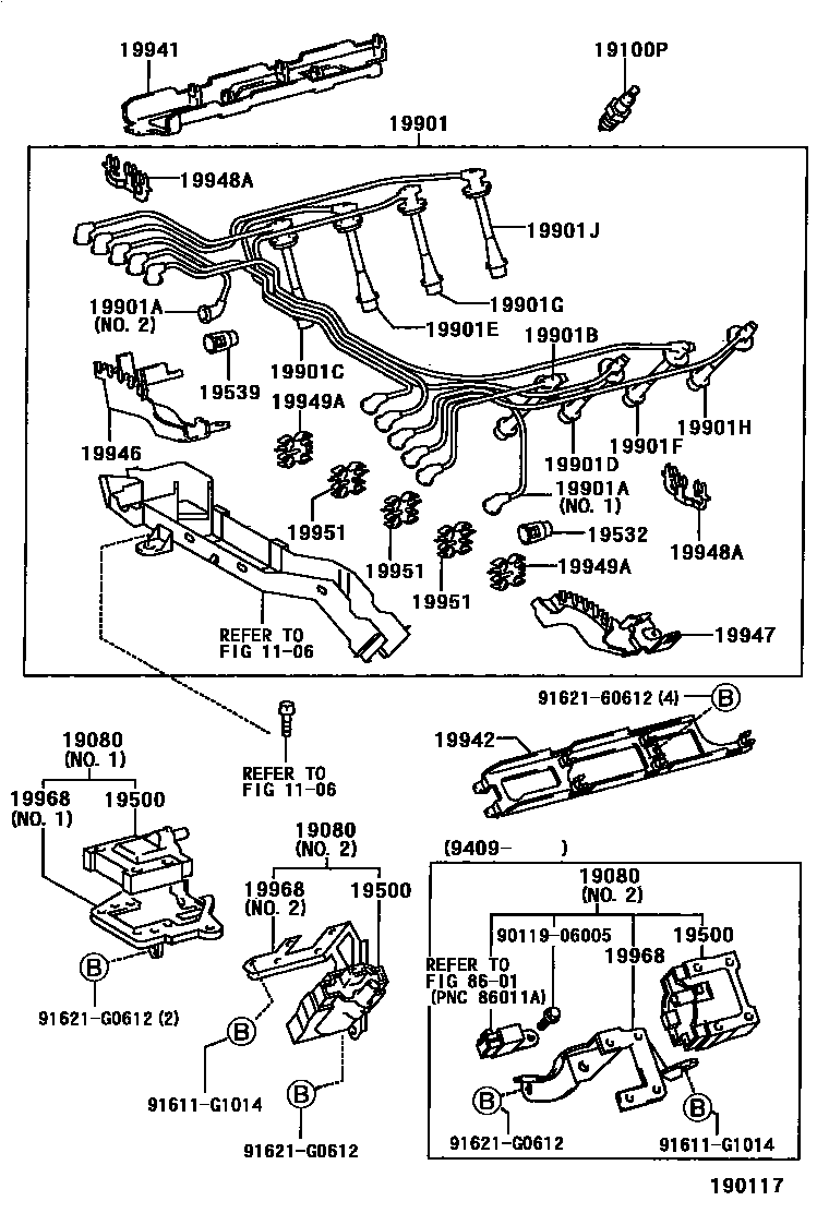 1901 — IGNITION COIL & SPARK PLUG / GLOW PLUG