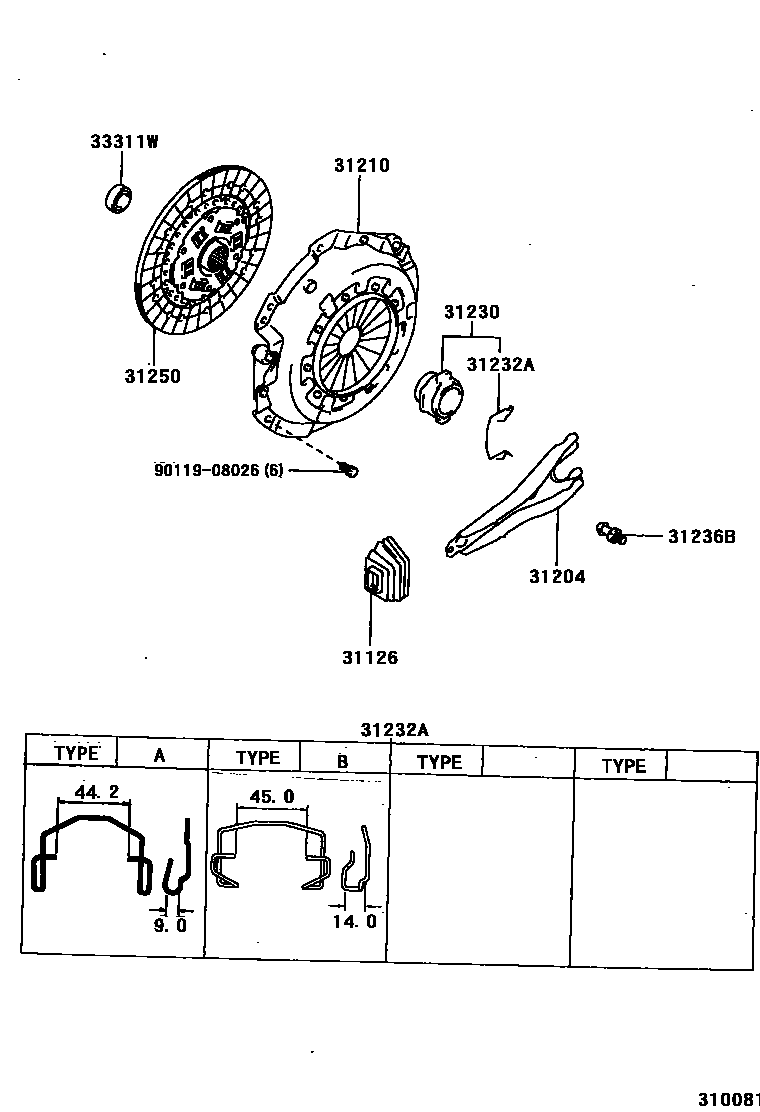 3101 — CLUTCH & RELEASE FORK