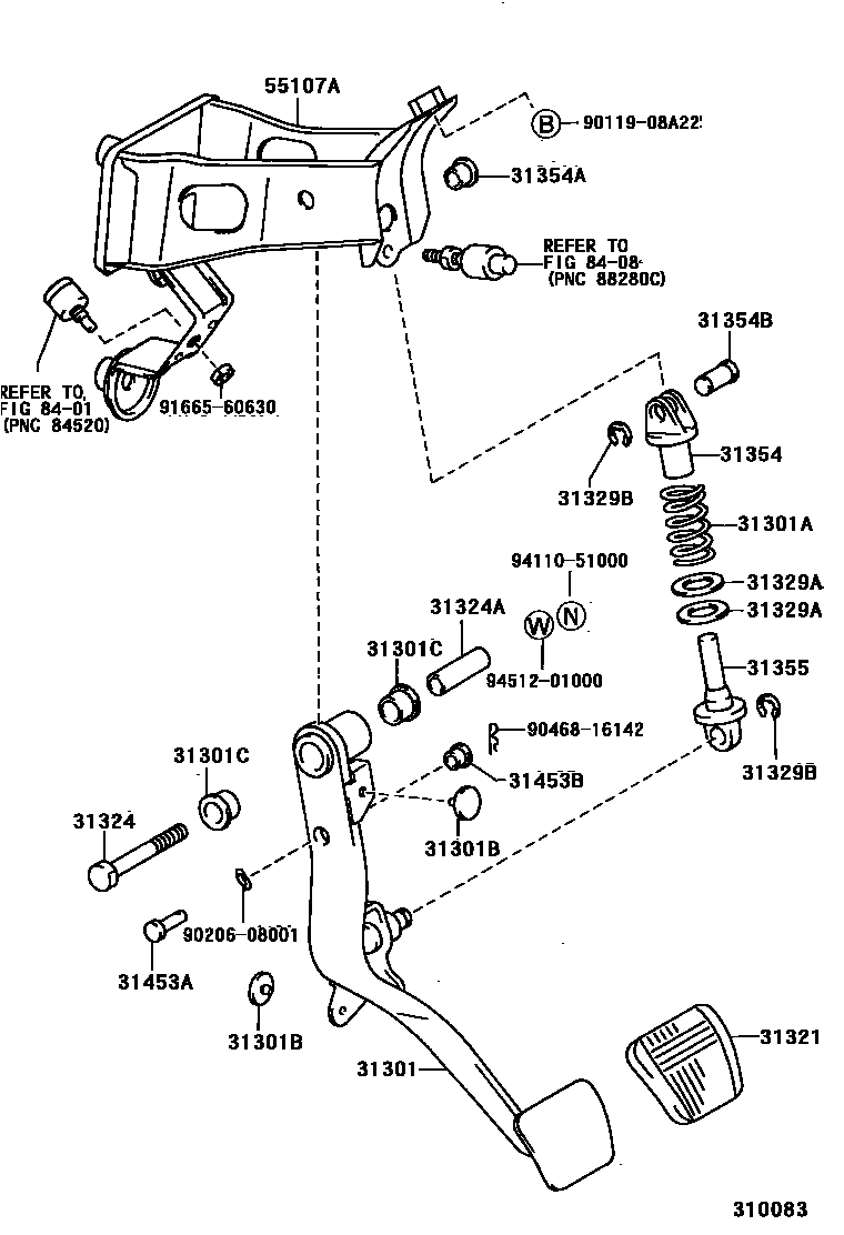3102 — CLUTCH PEDAL & FLEXIBLE HOSE