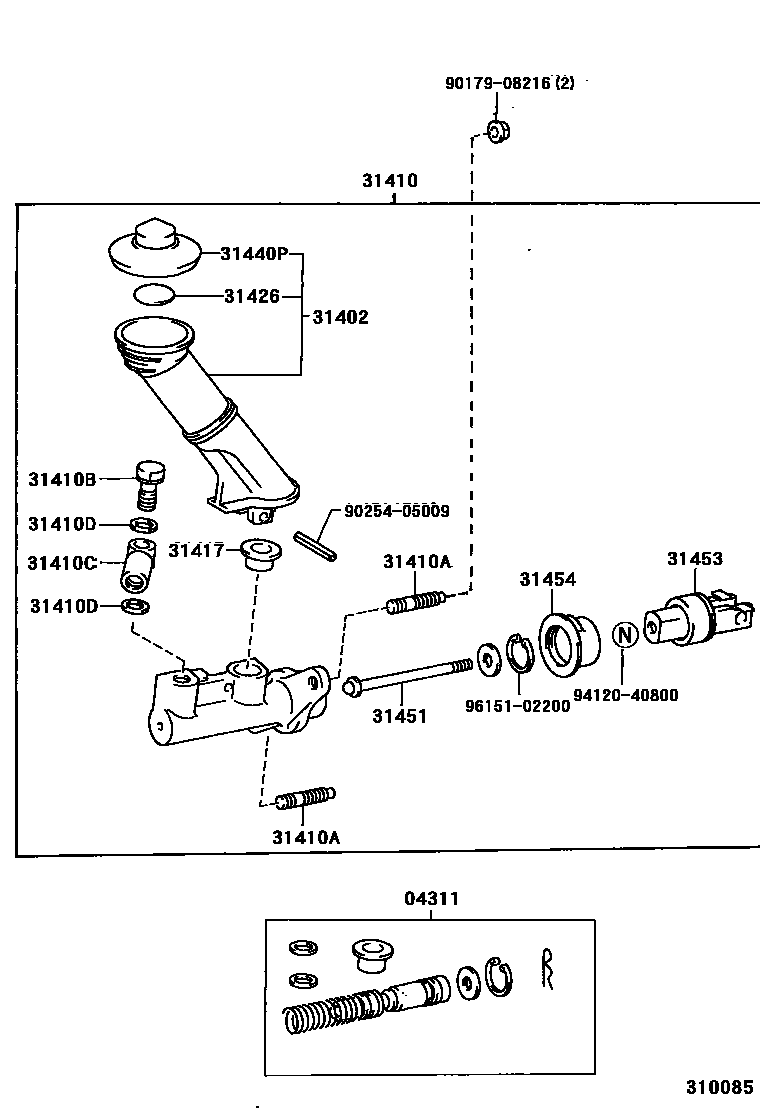 3103 — CLUTCH MASTER CYLINDER