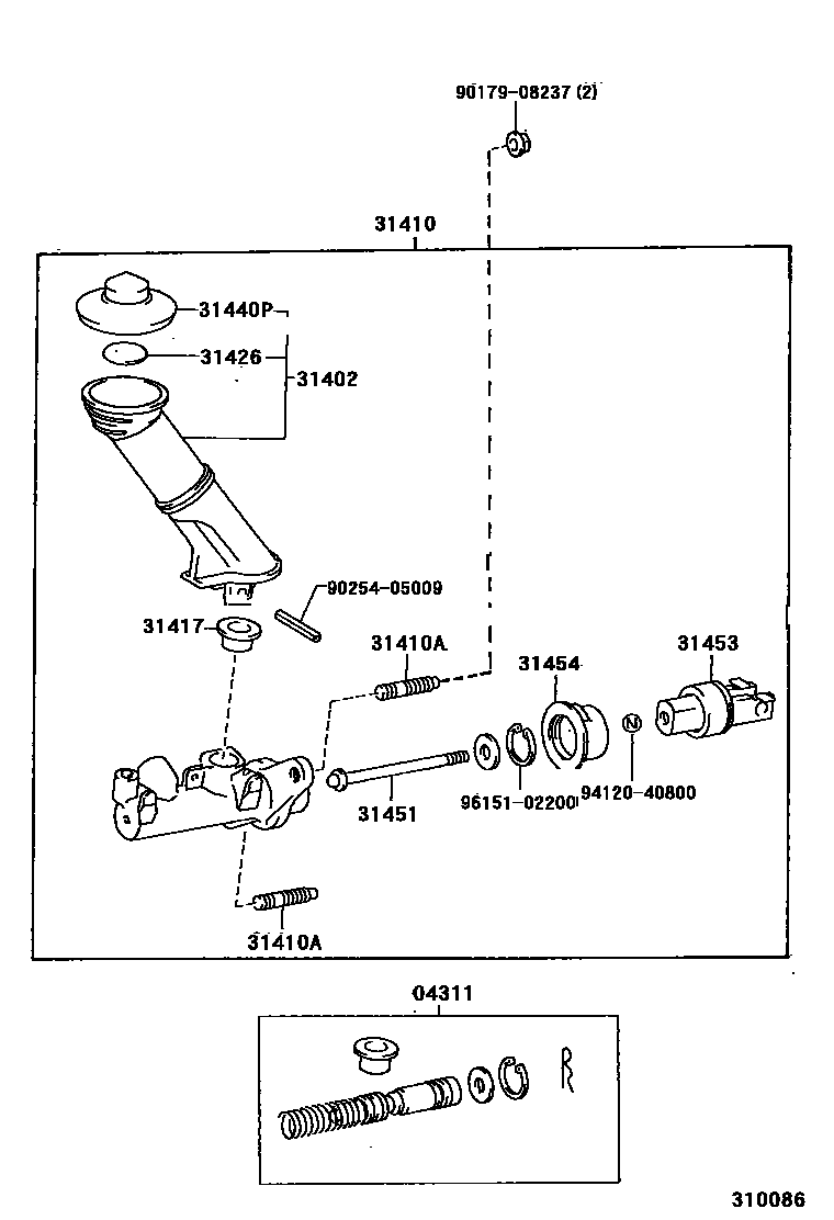 3103 — CLUTCH MASTER CYLINDER