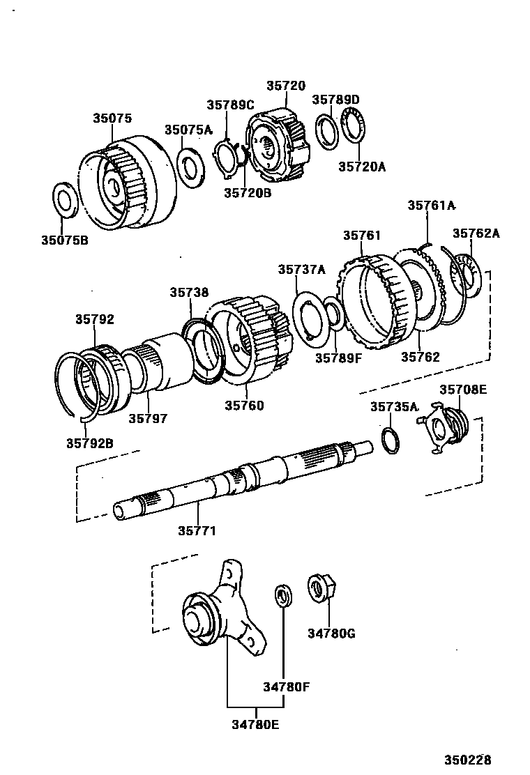 3510 — PLANETARY GEAR, REVERSE PISTON & COUNTER GEAR(ATM)