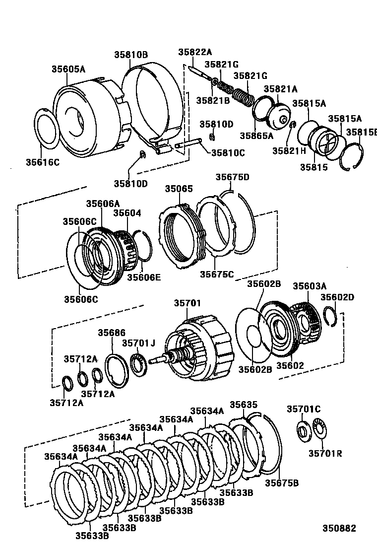 3507 — BRAKE BAND & MULTIPLE DISC CLUTCH (ATM)