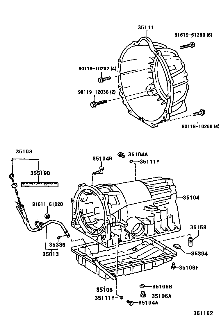 3503 — TRANSMISSION CASE & OIL PAN (ATM)