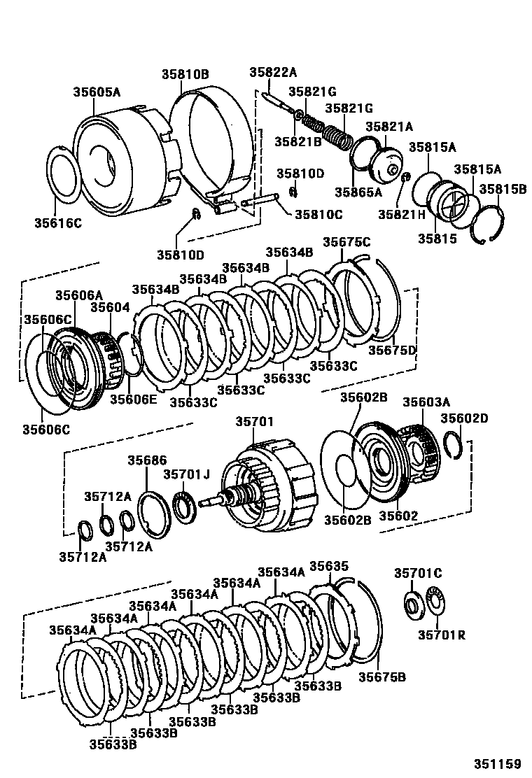 3507 — BRAKE BAND & MULTIPLE DISC CLUTCH (ATM)