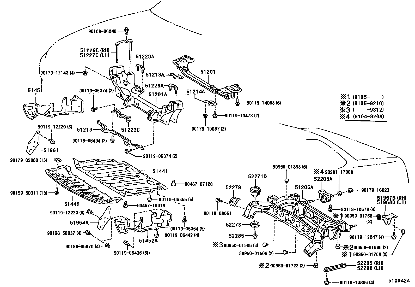 5102 — SUSPENSION CROSSMEMBER & UNDER COVER