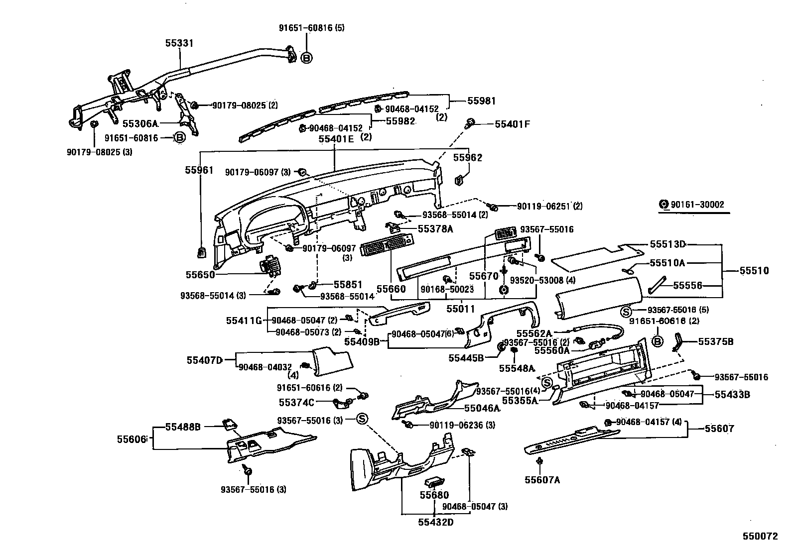 5501 — INSTRUMENT PANEL & GLOVE COMPARTMENT