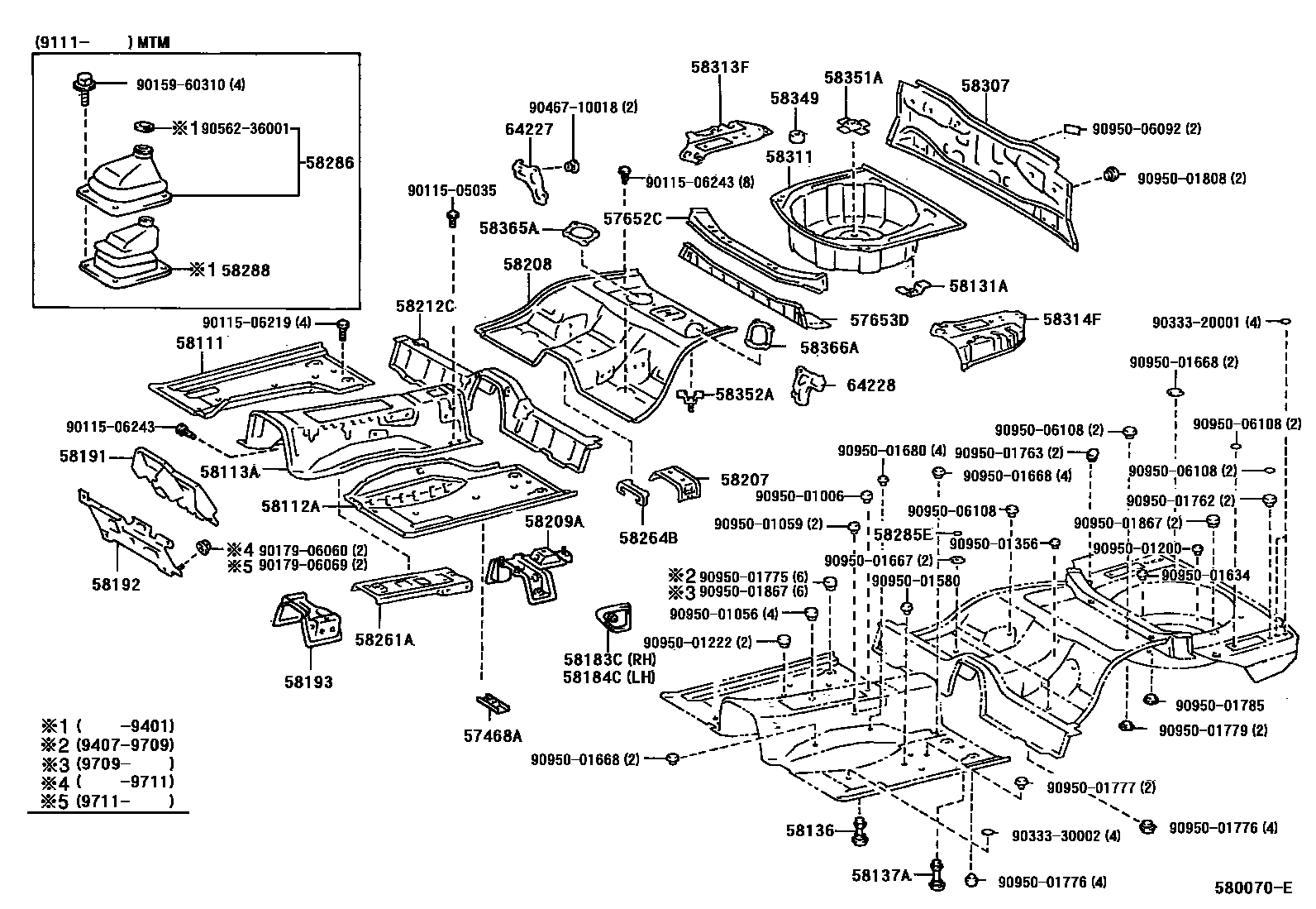 5801 — FLOOR PAN & LOWER BACK PANEL