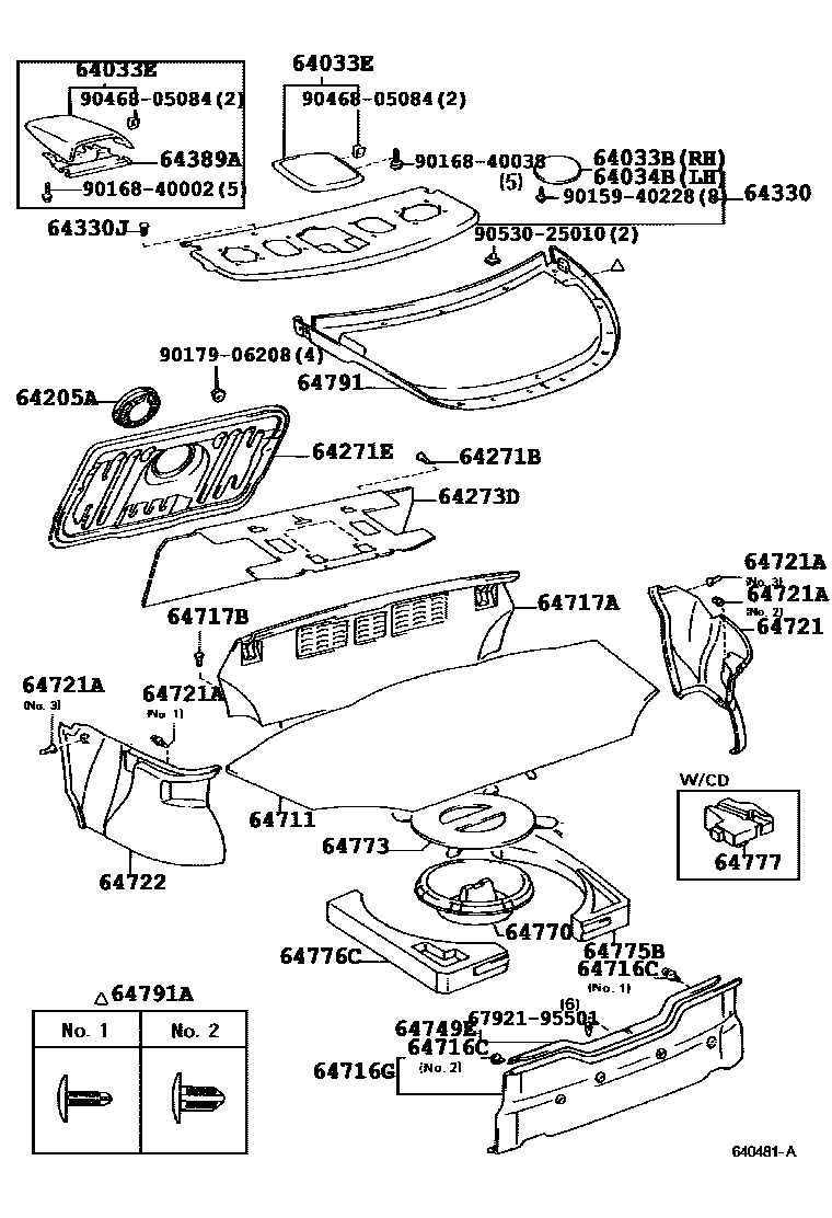 6403 — PACKAGE TRAY PANEL & LUGGAGE COMPARTMENT MAT