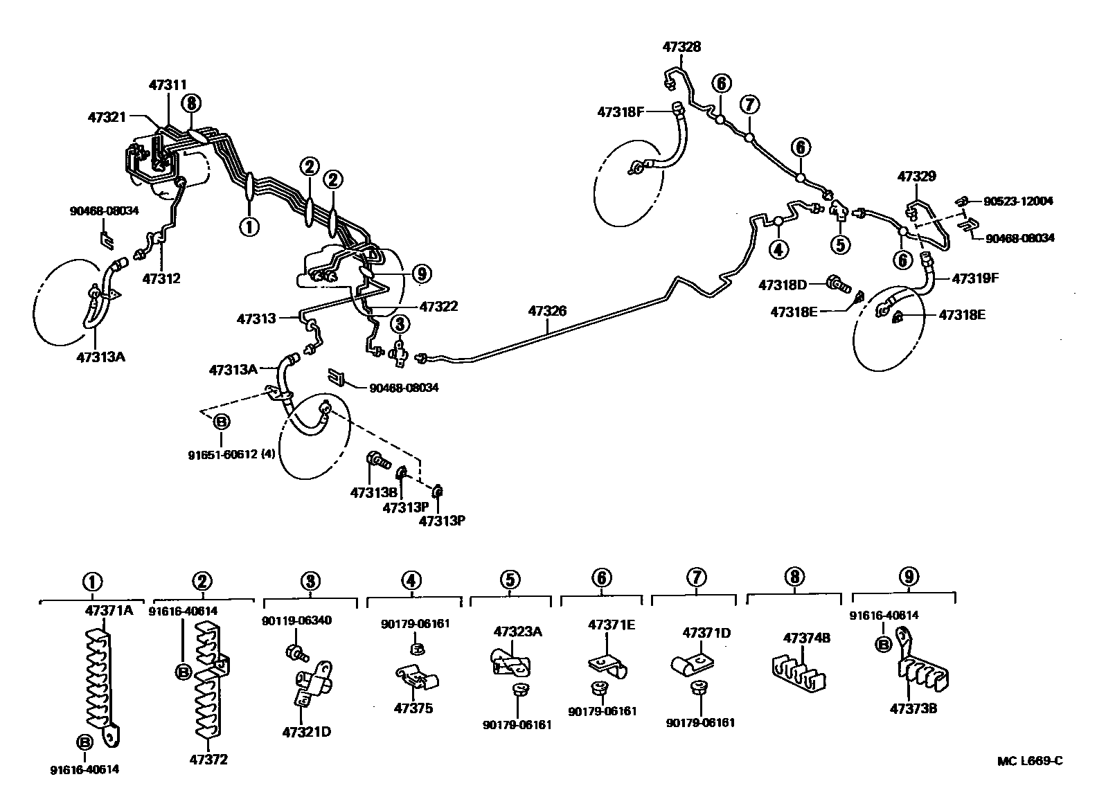 4708 — BRAKE TUBE & CLAMP