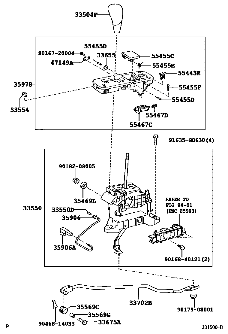 3312 — SHIFT LEVER & RETAINER
